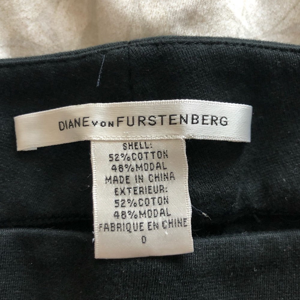 Diane Von Furstenberg Black Leggings SZ 0